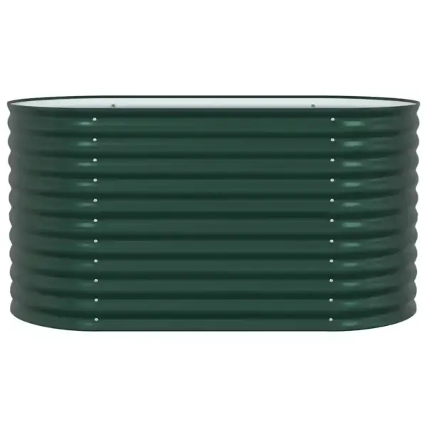 Kõrge aiapeenar terasest, roheline, 160 x 80 x 81 cm – 6