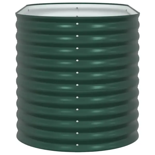 Kõrge aiapeenar terasest, roheline, 160 x 80 x 81 cm – 7