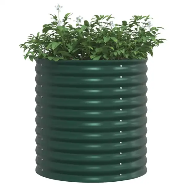 Kõrge aiapeenar terasest, roheline, 80 x 80 x 81 cm – 3