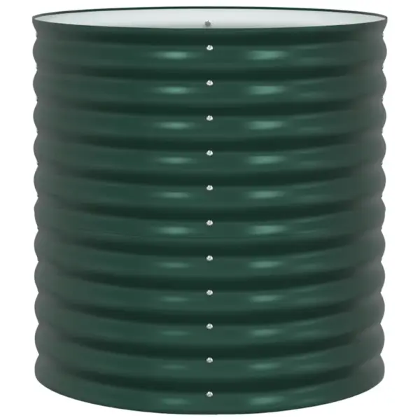 Kõrge aiapeenar terasest, roheline, 80 x 80 x 81 cm – 6