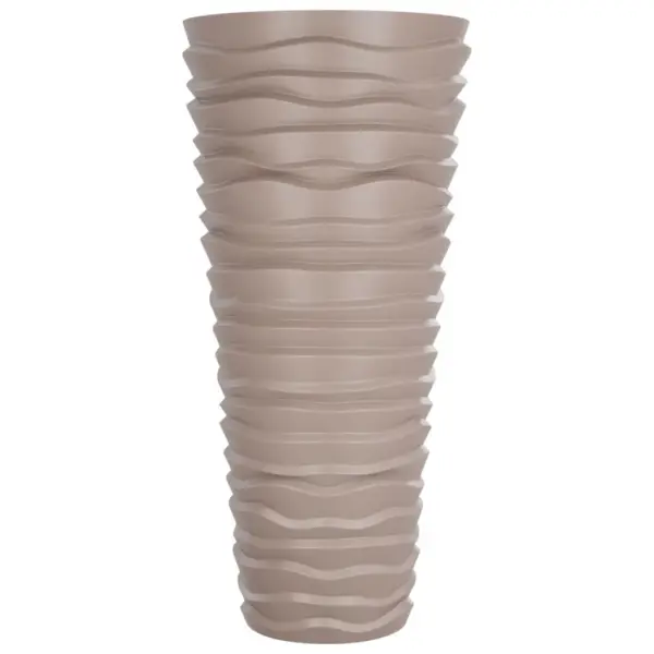 Kõrge taimekast eemaldatava sisuga, helepruun PP, 39 x 75 cm, 18/45 l – 4