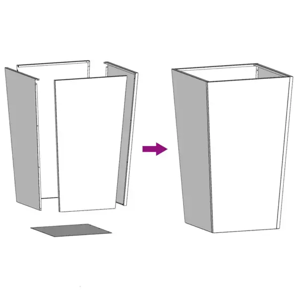 Kõrge ilmastikukindlast terasest aia istutuskast põhjaga, 45 x 45 x 75 cm – 9