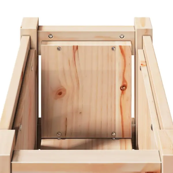 Kõrge männipuidust aiapott, naturaalne, 31 x 31 x 70 cm – 5