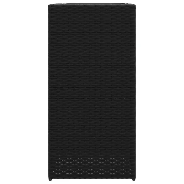 Kõrge must polürotangist taimekast riidest kotiga, 40 x 40 x 80 cm – 5