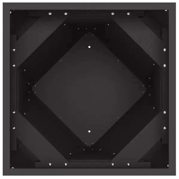 Kõrge terasest taimekast, must, 30 x 30 x 75 cm – 6