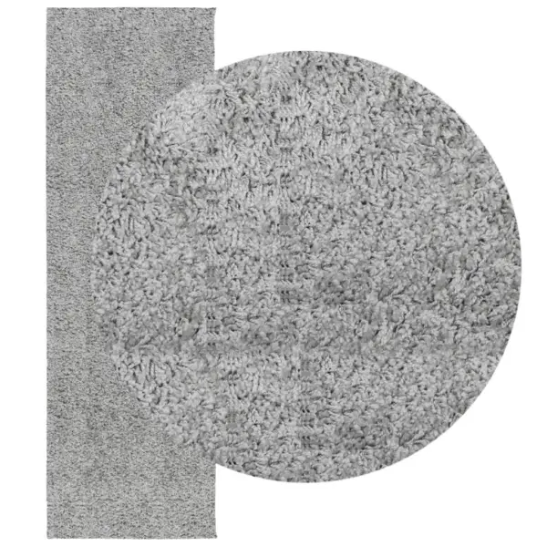 Kõrge narmaga Shaggy vaip, hall polüpropüleen, 80 x 250 cm – 3