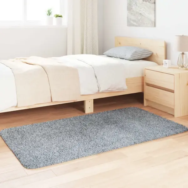 Kõrge narmaga shaggy vaip NAVARRA, helehall, libisemisvastase põhjaga, 80 x 150 cm – 3