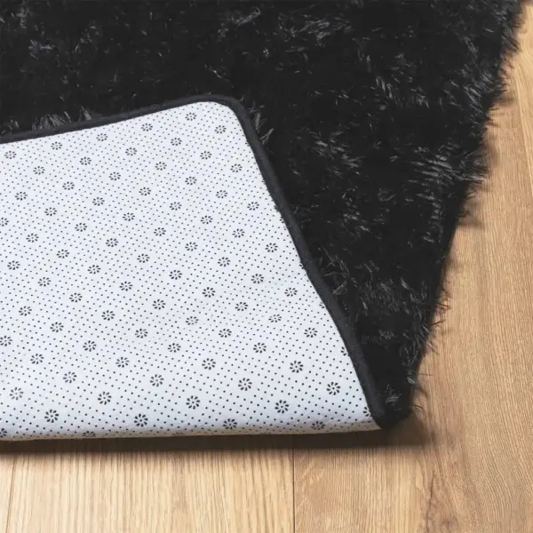 Kõrge narmaga shaggy vaip NAVARRA, must, 240 x 240 cm, 100% polüester – 6