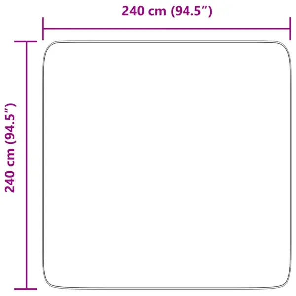 Kõrge narmaga shaggy vaip NAVARRA, must, 240 x 240 cm, 100% polüester – 10