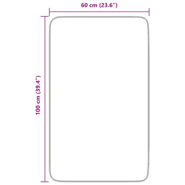Kõrge narmaga Shaggy vaip NAVARRA, tolmune roosa, libisemisvastase põhjaga, 60 x 100 cm – 10
