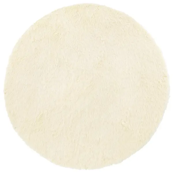 Kõrge narmaga shaggy vaip NAVARRA, ümar, kreemjasvalge, 240 x 240 cm – 2