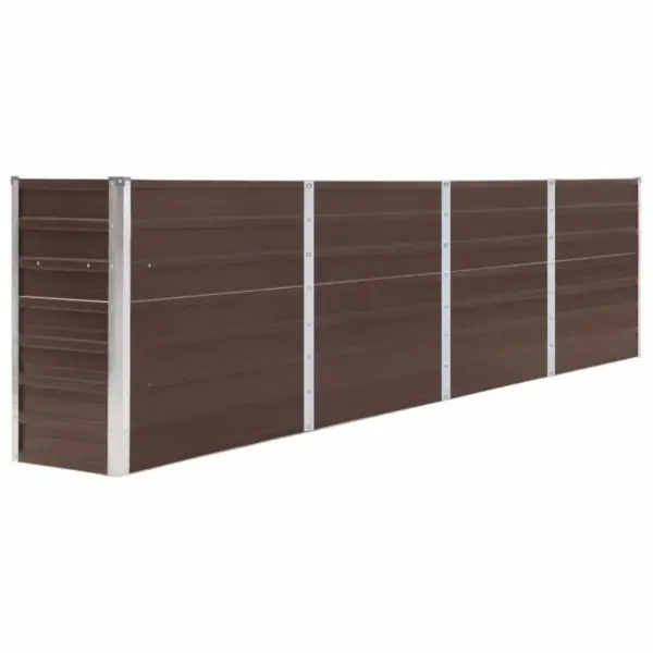 Kõrge peenrakast tsingitud terasest, pruun, 320 x 40 x 77 cm – 2