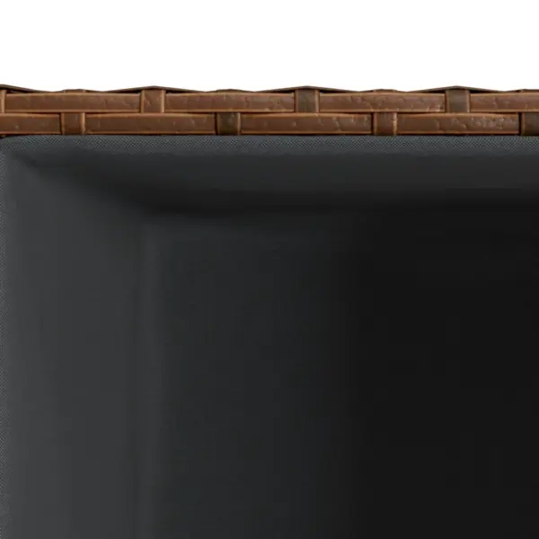 Kõrge pruun polürotangist taimekast pulbervärvitud terasraamiga, 40 x 40 x 80 cm – 8