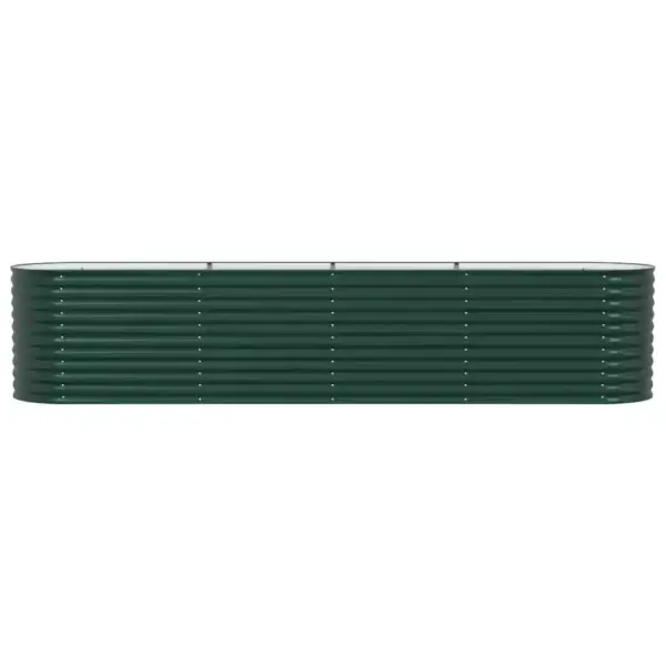 Kõrge aiapeenar, roheline teras, 400 x 80 x 81 cm – 6
