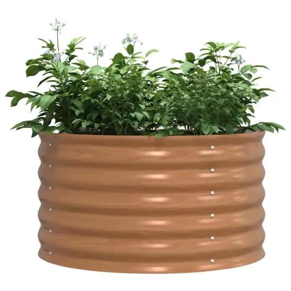 Kõrge terasest aiapeenar, pruun, 80 x 80 x 44 cm – 3