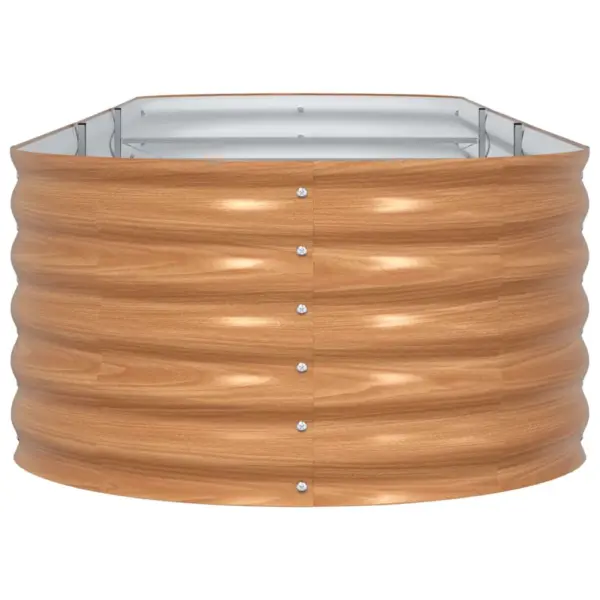 Kõrge terasest aiapeenar, pruun, 320 x 80 x 44 cm – 6