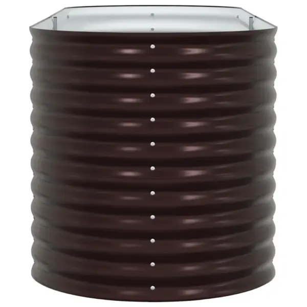 Kõrge terasest peenar, pruun, 240 x 80 x 81 cm – 7