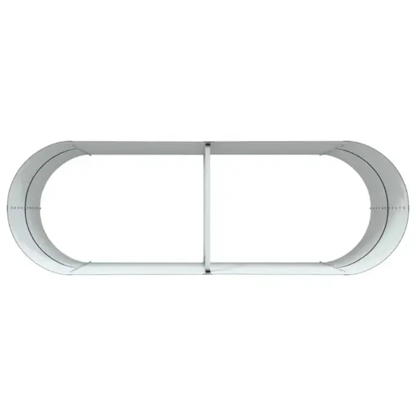 Kõrge terasest peenar, pruun, 240 x 80 x 81 cm – 8