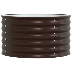 Kõrge terasest peenar, pruun, 80 x 80 x 44 cm