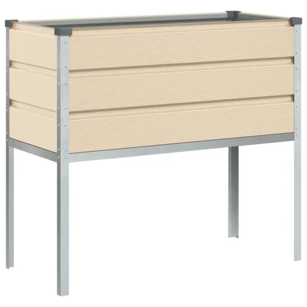 Kõrge tsingitud terasest taimekast, valge, 100 x 45 x 90 cm – 2