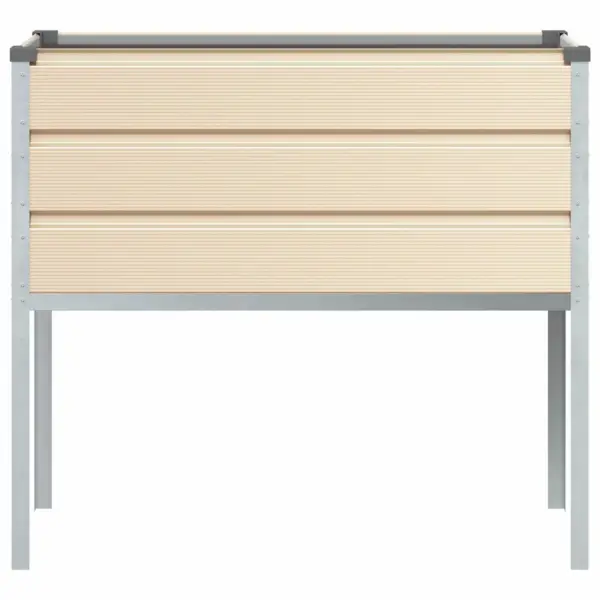 Kõrge tsingitud terasest taimekast, valge, 100 x 45 x 90 cm – 4