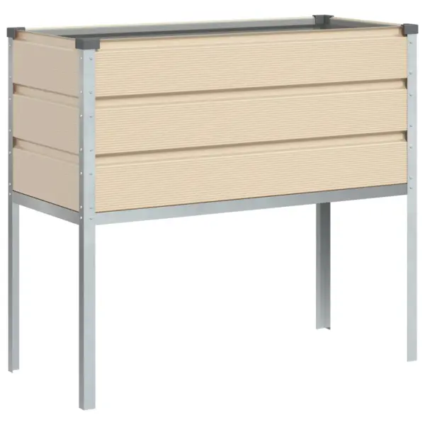 Kõrge tsingitud terasest taimekast, valge, 100 x 45 x 90 cm – 6