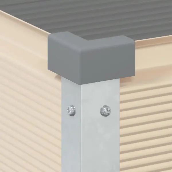 Kõrge tsingitud terasest taimekast, valge, 100 x 45 x 90 cm – 7