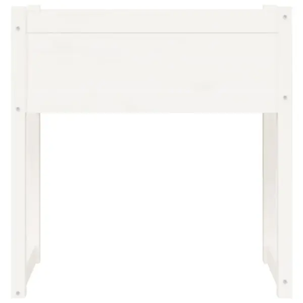 Kõrge taimekast aeda ja rõdule, valge männipuidust, 78 x 40 x 81 cm – 5