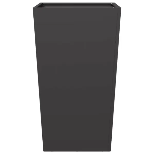 Kõrged aia taimekastid põhjaga, 2 tk, must külmvaltsitud teras, 45 x 45 x 75 cm – 6