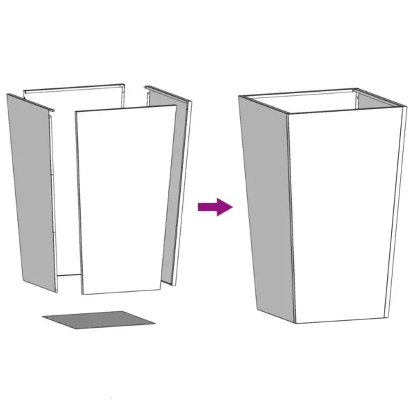 Kõrged aia taimekastid põhjaga, 2 tk, must külmvaltsitud teras, 45 x 45 x 75 cm – 10