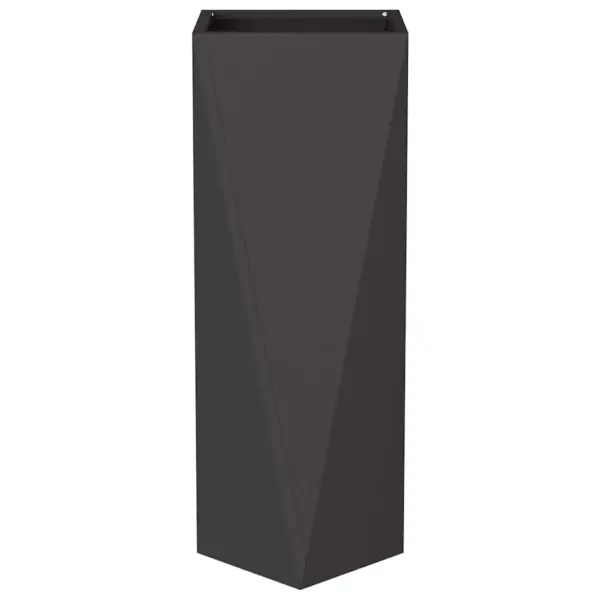 Kõrged terasest taimekastid, 2 tk, mustad, 30 x 30 x 75 cm – 6