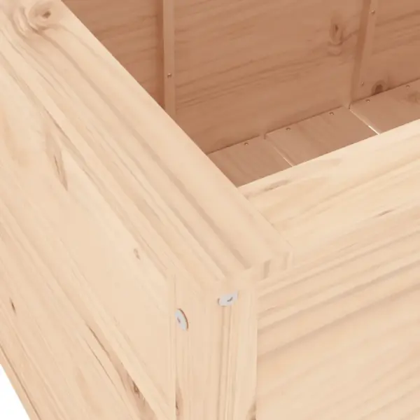 Kõrgendatud aia taimelava töötlemata männipuidust, 119,5 x 82,5 x 78 cm – 7