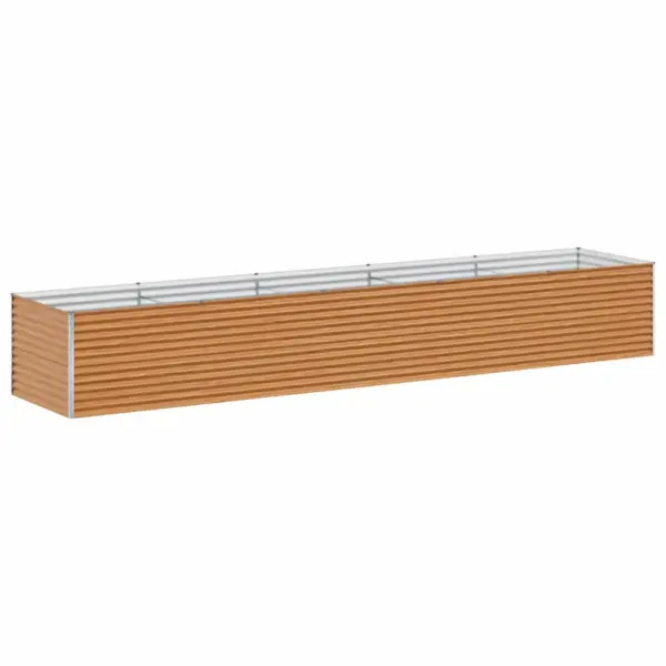 Kõrgendatud aiakast avatud põhjaga, tsingitud teras, helepruun, 485 x 100 x 68 cm – 7