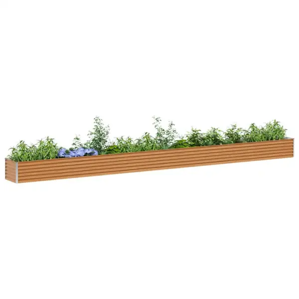 Kõrgendatud aiakast, helepruun tsingitud teras, 582 x 50 x 36 cm – 3