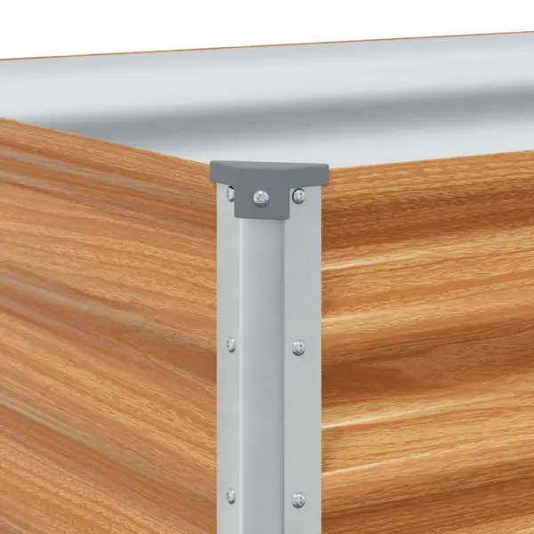 Kõrgendatud aiakast, helepruun tsingitud teras, 582 x 50 x 36 cm – 9