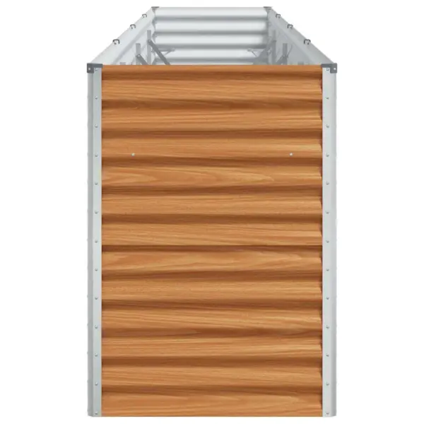 Kõrgendatud aiakast tsingitud terasest, helepruun, 390 x 50 x 68 cm – 6