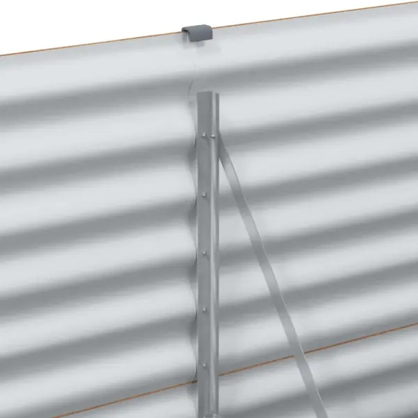 Kõrgendatud aiakast tsingitud terasest, helepruun, 390 x 50 x 68 cm – 10