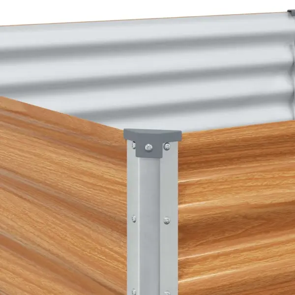 Kõrgendatud aiataimelava, tsingitud teras, helepruun, 775 x 100 x 36 cm – 9