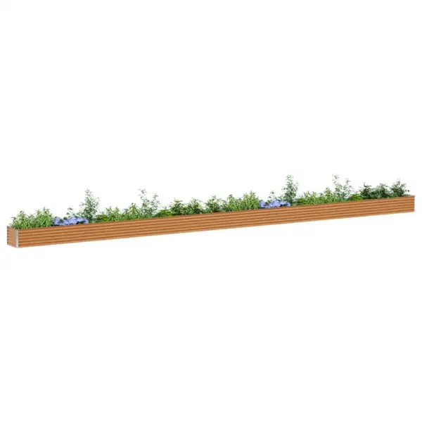 Kõrgendatud aiakast tsingitud terasest, 970 x 50 x 36 cm, helepruun – 3