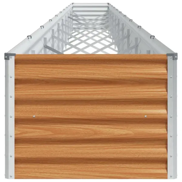 Kõrgendatud aiakast tsingitud terasest, 970 x 50 x 36 cm, helepruun – 6