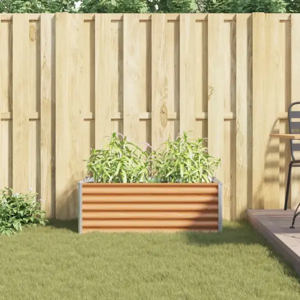 Kõrgendatud aiakast tsingitud terasest, helepruun, 98 x 50 x 36 cm – 4