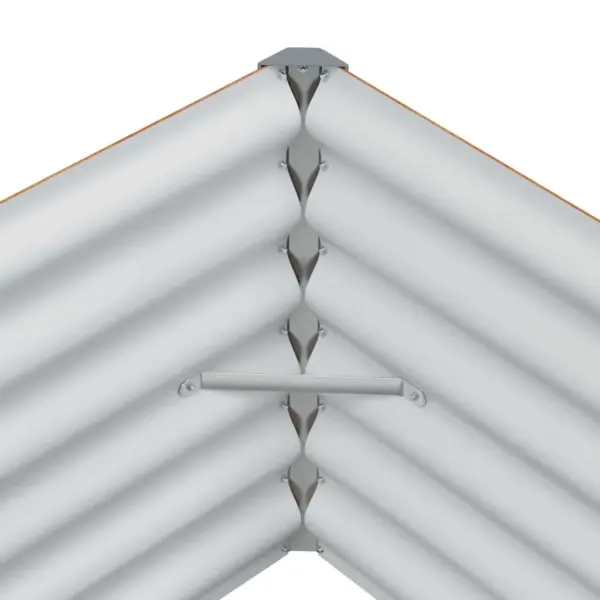 Kõrgendatud aiakast tsingitud terasest, helepruun, 485 x 100 x 36 cm – 11