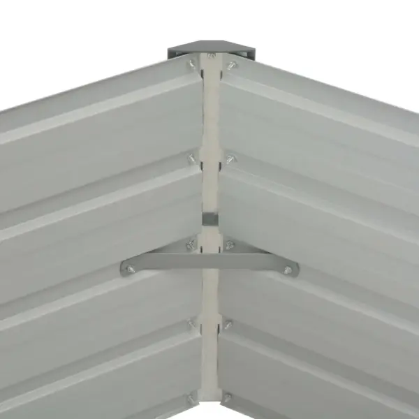 Kõrgendatud aiapeenar tsingitud terasest, roheline, 129 x 129 x 45 cm – 5