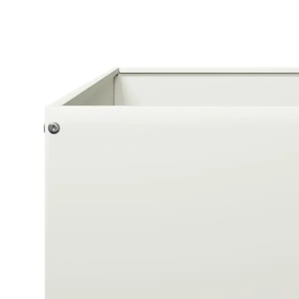 Kõrgendatud aiataimelava avatud põhjaga, valge teras, 100 x 100 x 26 cm – 7