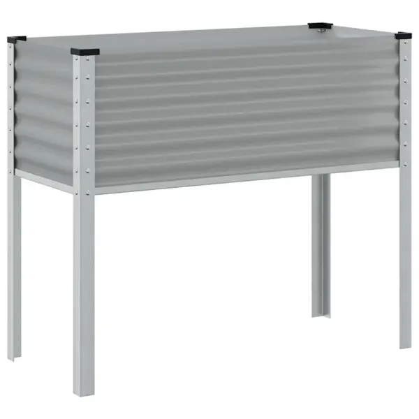 Kõrgendatud hall taimekast aeda, teras, 100 x 45 x 90 cm – 2
