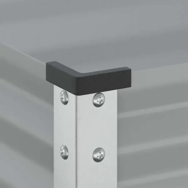 Kõrgendatud hall taimekast aeda, teras, 100 x 45 x 90 cm – 7