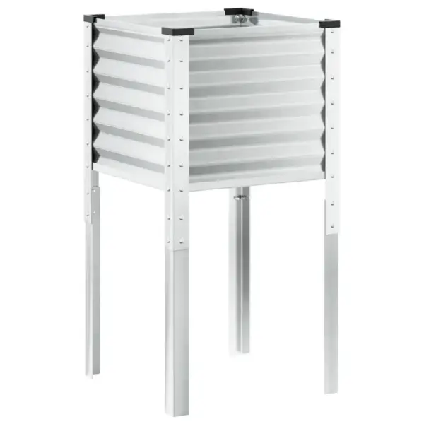 Kõrgendatud lillekast aia jaoks, ilmastikukindel teras, pruun, 45 x 45 x 88 cm – 8