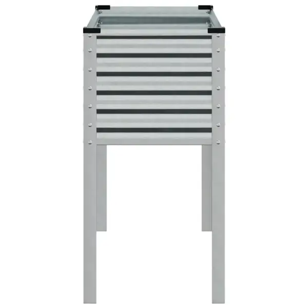 Kõrgendatud lillekast jalgadel, tsingitud teras, hõbedane, 100 x 45 x 90 cm – 5