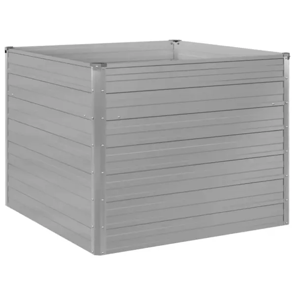 Kõrgendatud peenrakast tsingitud terasest, hall, 100 x 100 x 77 cm – 2