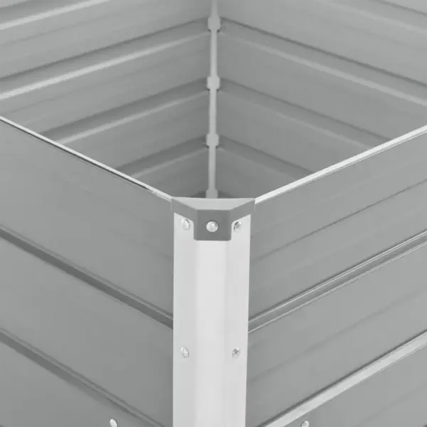 Kõrgendatud peenrakast tsingitud terasest, hall, 100 x 100 x 77 cm – 11